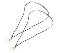 OUNONA Collana con ciondolo a forma di lampadina da 2 pezzi: collana con bottiglie di vetro a forma di sfera da 13 pollici con tappi a cauzione - Ciondolo a di bottiglia a di globo - Gioielli per