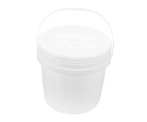 OUNONA Contenitore per Salviettine Bagnate da 5l in Plastica Bianco, Dispenser Rotondo Riutilizzabile per Conservazione Facile e Pulita di Salviette in Bagno o Auto