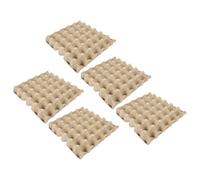 OUNONA Contenitore Riutilizzabile per Uova in Polpa di Carta Beige 30-count Impilabile per Conservazione in Frigorifero Confezione da 5 Pezzi