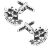OUNONA Coppia di Cufflinks da Polso Uomo in Rame Nero Superficie Liscia e Design Classico per Uso Quotidiano e Feste Eleganti