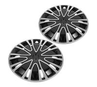 OUNONA Coprimozzi Auto Installazione Rapida e Durabilità Eccezionale 2 Pezzi in Pp Argento 14 Pollici Copricerchi Decorativi per Auto e Veicoli