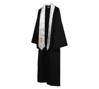 OUNONA Costume da Sacerdote Uomo in Poliestere con Stole 90cm, Design Affidabile e Comodo, per Cerimonie Religiose e Feste di Dress Up