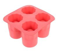 OUNONA cubetti di ghiaccio a forma di coppa in silicone 4 coperchio Shooter cubetti di ghiaccio in forma Maker estate cool vassoio di ghiaccio muffa del ghiaccio