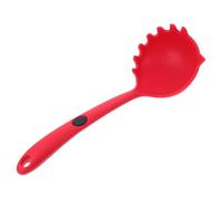OUNONA Cucchiaio da Cucina Resistente al Calore Manico e Isolamento Termico in Silicone Rosso per Servire Pasta e Zuppe
