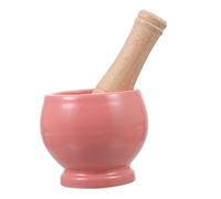 OUNONA Cucina Ceramica per Schiacciare Aglio Manuale Macinino Multiuso per Spezie Fresche e Secche Macinatore per Salsa e Pesto Facile da Pulire Colore Rosa
