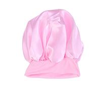 OUNONA Cuffia da Notte Elastica in Raso Lato per Dormire Proteggono i Capelli e Mantengono Acconciatura in Ordine Grande Dimensione Lavabile Mano Lavatrice Freddo nel Colore Rosa