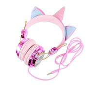 OUNONA Cuffie Gaming Over-ear Unicorno Rosa Regolabili con Microfono Protezione Udito Compatibili Smartphone Tablet