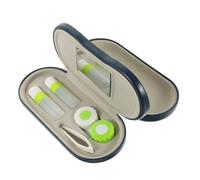 OUNONA Custodia per Occhiali e Lenti a Contatto Portatile in Pu Doppio Strato Specchio, Resistente a Perdite, Comoda per Viaggio e Uso Esterno, Custodia Professionale Multiuso