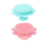 OUNONA Doccia in Silicone per Ragazza 2 Pezzi Scrub per Ergonomico Massaggiatore del Cuoio Capelluto Accessorio Sicuro per Lavaggio del Ragazza