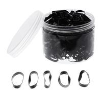 OUNONA Elastici per Chioma Neri Monouso 500 Pezzi Alta Elasticità in Gomma Accessorio per Acconciature Resistenti e Comodi per Chioma Spessi e Sottili