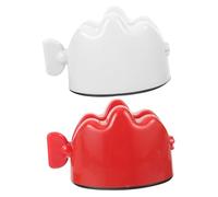 OUNONA Estrusore di Dentifricio Manuale 2 Pezzi, Dispenser Portatile e Compatto, Spremi Tubetti per Ragazzo Ragazza e Adulti, per Viaggi e Uso Quotidiano, Design Bicolore Bianco e Rosso
