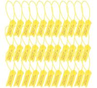 OUNONA Fascette Fermacavi Etichetta Antifrode 19 Cm Gialle, Set da 100 Pezzi, Impermeabili e Autobloccanti, Resistenti alle Intemperie per Uso Interno ed Esterno, per Organizzazione Cavi