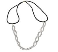 OUNONA Fascia elastica con strass - Elegante fascia per capelli da sposa, accessorio di tendenza per feste e matrimoni - scintillante per la sposa, la cerimonia o come copricapo per damigelle.