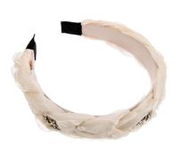 OUNONA Fascia Larga Comoda e Pratica per Chioma Donna in Tulle Beige Design Chic Accessorio Estetico per Ogni Occasione Sofisticata