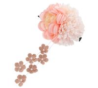 OUNONA Fermaglio per Capelli Donna Stile Cinese Classico con Fiore Simulato Rosa Accessorio Retro per Cerimonie Feste e Matrimonio