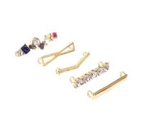OUNONA Fibbie per Lacci Scarpe Regolabili e Leggere 8 Pezzi in Lega Argento Accessori Eleganti e Sicuri Stili multipli per Decorazione e Fai da Te di Scarpe e Stringhe Stili multipli