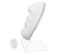 OUNONA Finto Volto con Piercing al Naso e Bocca in Silicone Resistente per Pratica di Piercing Professionale, Espositore con Supporto per Formazione e Didattica nel Settore Bellezza