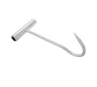 OUNONA Gancio Sollevamento Tombini Manuale Curvo Strumento Leggero per Sollevare e Tirare Coperchi Uso Esterno Professionale