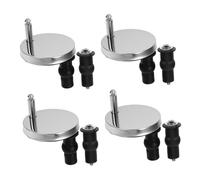 OUNONA Kit di Fissaggio per Sedile Wc con Bulloni in Gomma Espandibile e Base in Metallo Installazione Silenziosa e Stabile per Copriwater Standard Resistente all’Umidità