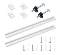 OUNONA Kit Scorrimento per Falegnameria in Alluminio con Guide a Manopole | Design Personalizzabile, Precisione Migliorata, Regolazione Rapida, Posizionamento Ripetibile, Argento, 40cm