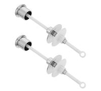 OUNONA Kit Sostituzione Pulsante di Ricambio per Wc a Leva in Metallo Resistente, Set 2 Pezzi per Scarico Bagno, Compatibile Vari Modelli e Risparmio Idrico Intelligente