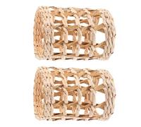 OUNONA Manicotti Decorativi per Bicchieri in Vetro 2 Pezzi Portabicchieri in Paglia Intrecciata Leggera e Resistente Copribicchieri Antigelo per Uso Domestico e Vasi Floreali