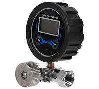 OUNONA Manometro Digitale Pressione con Valvola di Controllo Aria Pneumatica Regolatore Portatile per Compressore e Flusso Display Intuitivo e Alta Efficienza