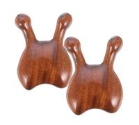 OUNONA Massaggiatore per Naso e Occhi in Legno 2 Pezzi Raschietto per Agopuntura Nasale Strumento di Massaggio Viso Multifunzione per Cuoio Capelluto e Riduzione Affaticamento Adatto