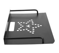 OUNONA Mensola da Parete in Alluminio per Proiettore e Router Supporto Piccolo senza Fori Foro Passacavi e Bordi Arrotondati Ripiano Organizzatore per TV e Modem Adatto a Superfici