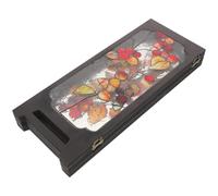 OUNONA Mini Paravento Pieghevole Orientale Pannello Decorativo Goffrato, Divisorio da Tavolo Compatto per Scrivania, Centrotavola per Feste e Decorazione Asiatica per Ufficio e Casa