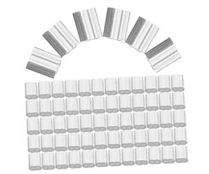 OUNONA Morsetti per Cavi Elettrici in Alluminio Doppio Foro Design Speciale, 200 Pezzi, Facili da Usare per Funi D'acciaio e Trasporto Cavi