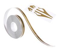 OUNONA Nastro a strisce per auto. Adesivi a strisce sottili per Franjas Trim Trailer Decalcomanie Automobili Dorato Doppia Recinzione Piatto Opaco Nastro Golden