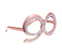 OUNONA Occhiali da Compleanno Anni Rosa Oro con Divertenti per Feste e Foto Occhiali Numerici Leggeri e Attraenti per Festeggiamenti e Memorabili