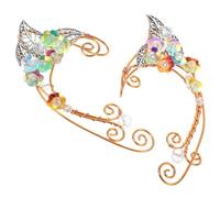 OUNONA Orecchini Forma di Fiore Clip Non Forati Accessori da Costume per Elfi Orecchini da Fata per Donna Avvolgenti per Orecchie per Banchetti e Feste