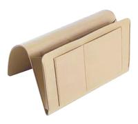OUNONA Organizer Da Comodino Per a Con Tasche Multiple in Tessuto Non Tessuto Beige, Portaoggetti Compatto Per Stanze Dei e Divani
