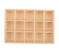 OUNONA Organizer Legno con Scomparti Scatola Portaorecchini e Accessori Contenitore Compatto e Impilabile per Collane e Design Vintage Naturale