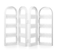 OUNONA Organizer per Gioielli in Plastica per Orecchini Supporto Stabile e Design Traforato, per Esposizione e Conservazione di Accessori in Casa