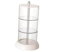 OUNONA Organizer per Spugne Trucco Girevole Strati Scatola Porta Oggetti Cosmetici Compatta e Durevole Salvaspazio e Facile da Pulire per Casa e Bagno