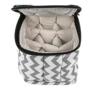 OUNONA Organizzatore per Unghie e Custodia Porta Smalto 15ml 9 Scomparti, Tessuto Resistente e Base Rimovibile Protettiva, Borsa Leggera da Viaggio per Manicure e Forniture Unghie