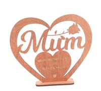 OUNONA Ornamento Della Lettera D'amore Decorazione Di Tavolo Da Amore in Legno Cartello Da Tavola Per La Festa Della Mamma Artigianato Cuore Festa Della Mamma Di Legno