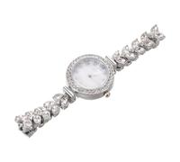 OUNONA Orologio da donna al quarzo con strass e cinturino regolabile a | Orologio analogico con quadrante rotondo e bracciale con ciondoli - Orologi da polso decorativi per donne e ragazze