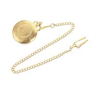 OUNONA Orologio da Tasca Retrò in Lega Quadrante Oro, Design Elegante e Precisione, Facile da Trasportare come Regalo la Festa del Papà