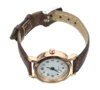 OUNONA Orologio Piccolo Da Donna Quadrante Digitale Cinturino in Pelle Marrone Confortevole Design Elegante e Semplice Per Uso Quotidiano Adatto Ragazze e Studentesse