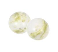 OUNONA Palline da Ginnastica Cinesi Baoding Set 2 Pezzi in Jade Blu Lantian Massaggio Mani Portatile Antistress per Esercizi Manuali Anziani Benessere e Rilassamento Casa