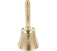 OUNONA Pentagramma calice campana per la scuola, gioco da bar, stile retrò, decorazione per la casa, rituale, campana portatile, strumento da tavolo, campana chiamata in rame