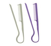 OUNONA Pettine Lisciante a v Per Chioma Da Donna e Uomo, Set 2 Pezzi Plastica Resistente, Pettini Per Separazione e Sfumatura Professionale, Styling Rapido a Casa, Viaggio e Salone