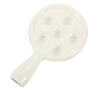 OUNONA Piatto Escargot Ceramica Premium per Forno e Lavastoviglie Antiscivolo e Resistente per Cucina Professionale e Casa