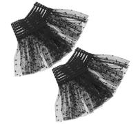 OUNONA Polsini in Pizzo senza Dita da Donna, Manette Decorative in Velo a Rete Nero, Accessori per Polsi Eleganti e Versatili per Outfit Raffinati