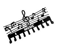 OUNONA Porta Chiavi da Parete Ganci in Ferro Forma Nota Musicale Resistente per Ingresso Casa e Garage