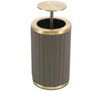 OUNONA Porta Stuzzicadenti Automatico Moderno con Espulsore Pressione Compatto e Portatile per Casa Ufficio e Viaggio Design Elegante Grigio Scuro con Struttura Strisce Italiane